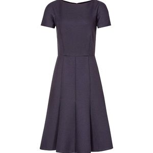 REISS nwot navy blue a-line woven classic dress